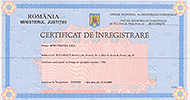 Certificat de inregistrare